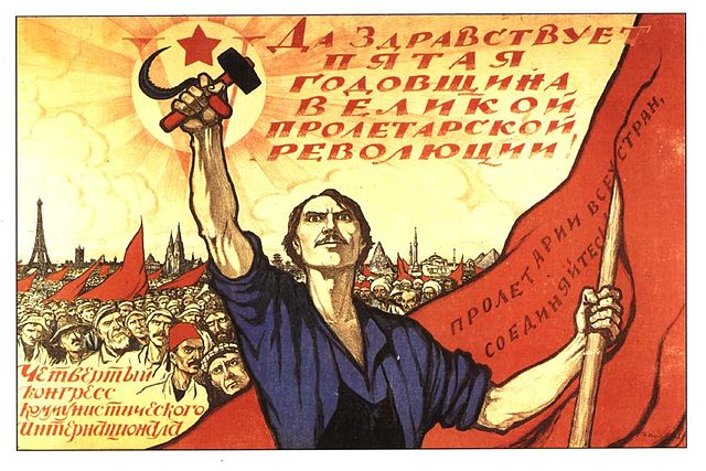 Cartel soviético de la Internacional Comunista en 1922